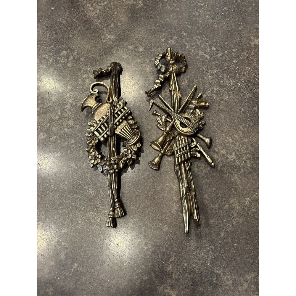 Sz 23/24inch Musical‎ Resin Wall Art Gold